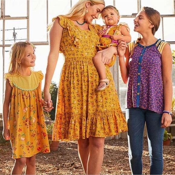 Matilda Jane Fantasy Spring Fantasy Floral Yellow Dress Size Small - Picture 3 of 13